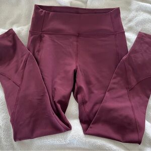 Lululemon Women’s Leggings Burgundy Size 8